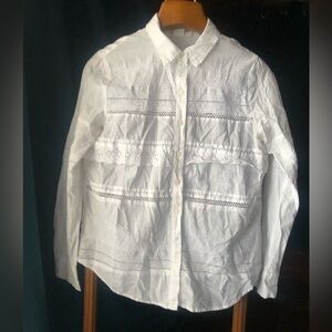 GAP Lace Button Down Blouse